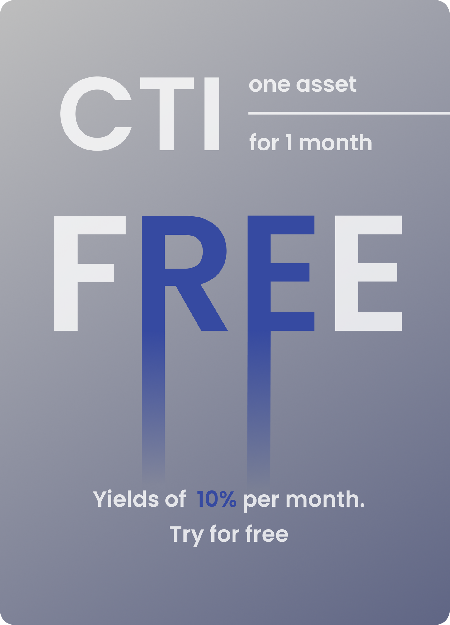 CTI > One month Subscription for Apple Asset free-of-charge