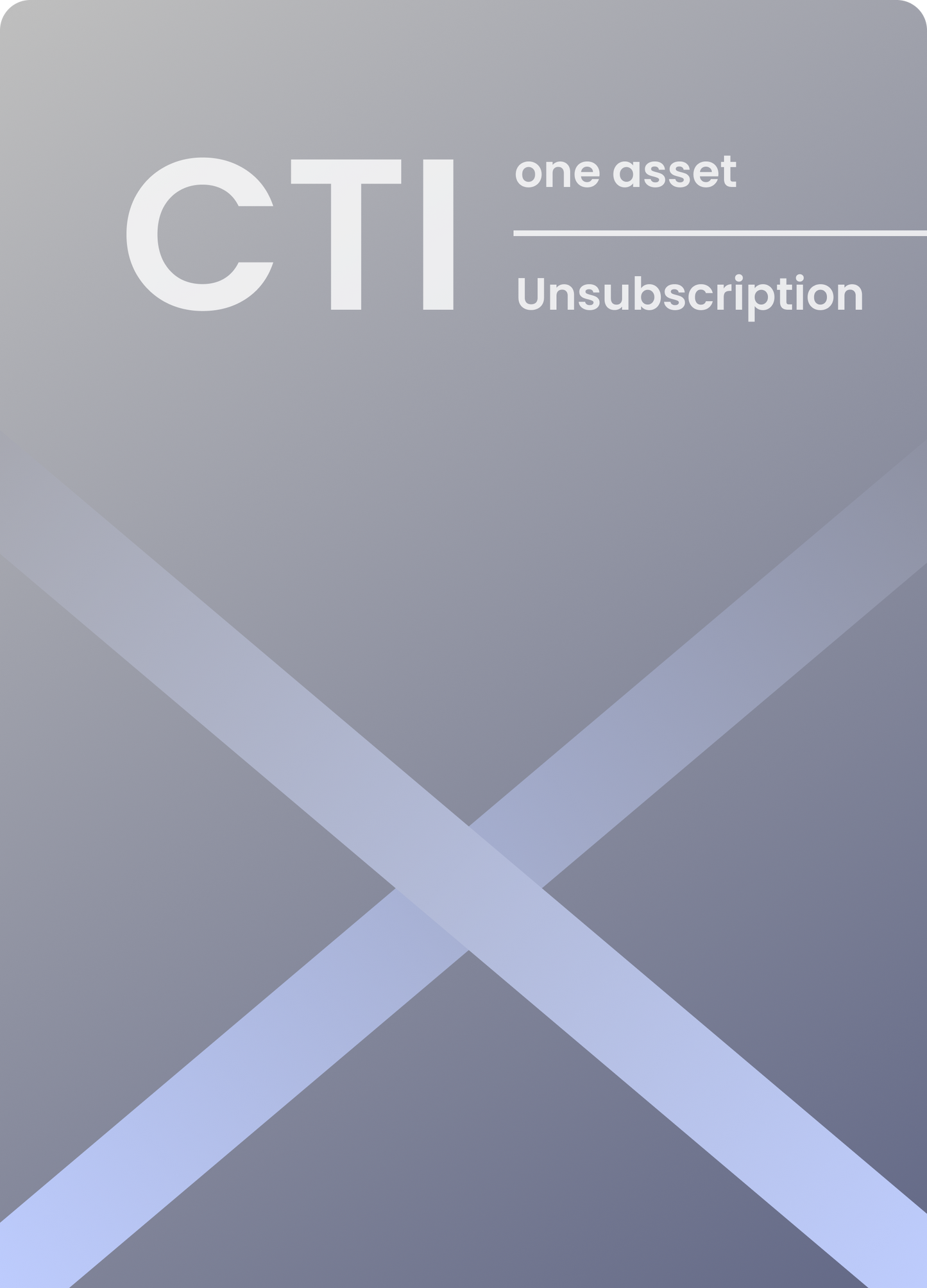 CTI > Unsubscription for Apple Asset