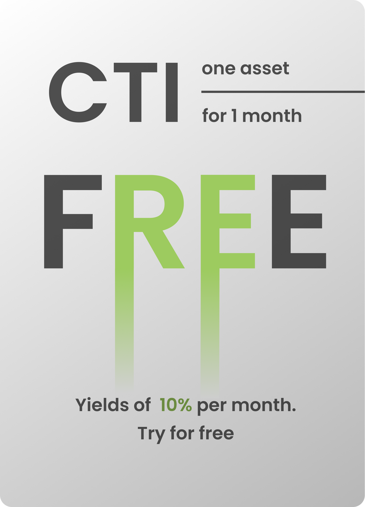CTI > One month Subscription for Nvidia Asset free-of-charge