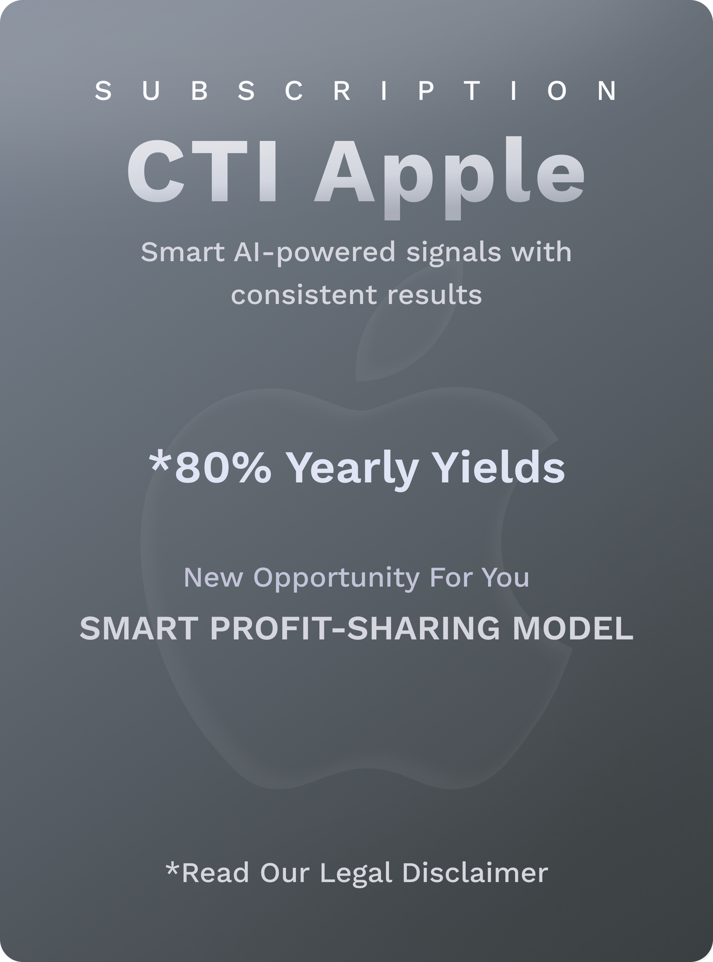 CTI > Subscription to the CTI Service for the Apple Stock (Profit Sharing)