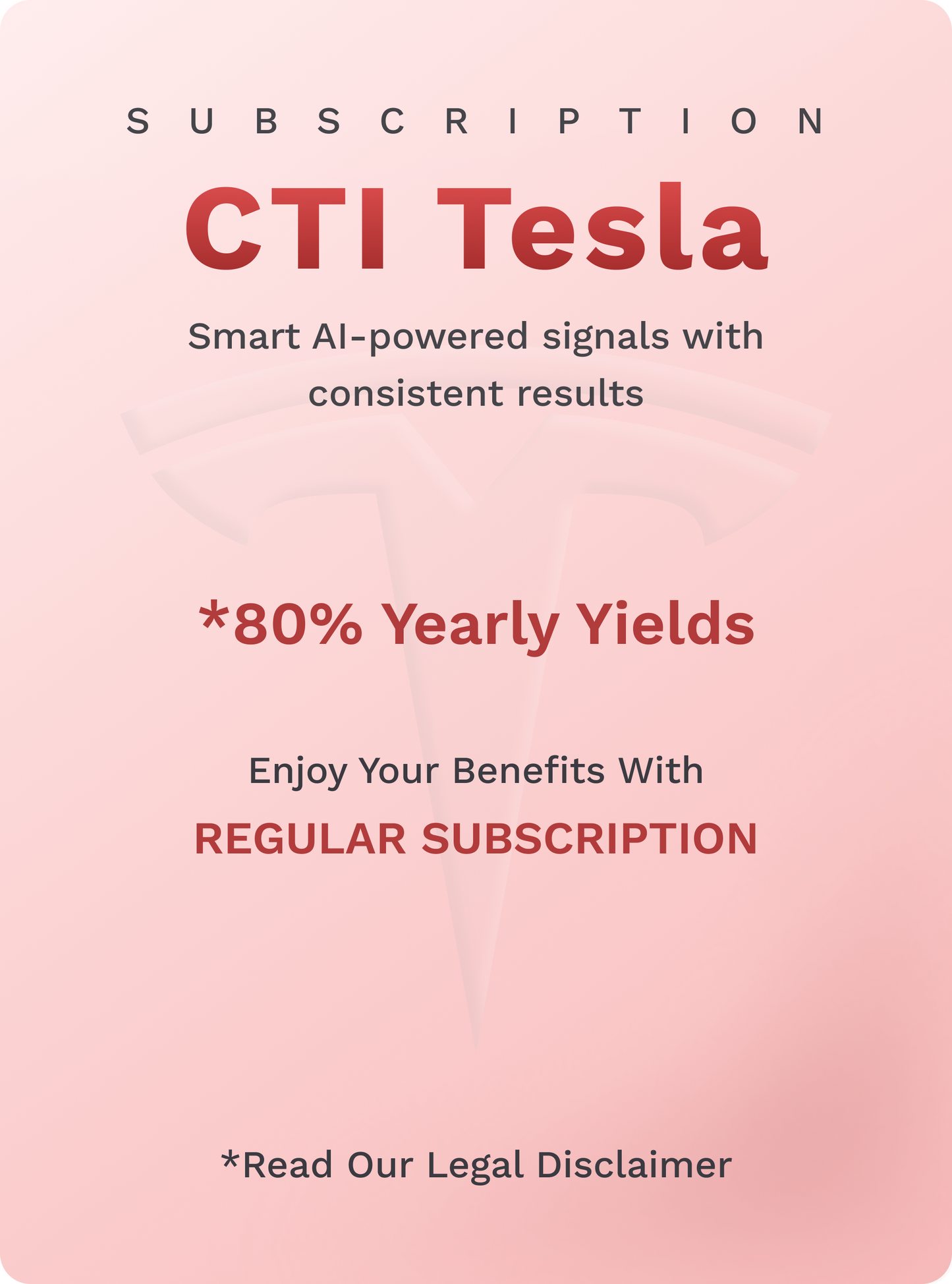 CTI > Subscription to CTI Service for the Tesla Asset