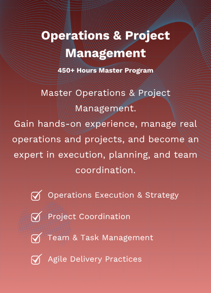 Program > Operations & Project Management Master Program