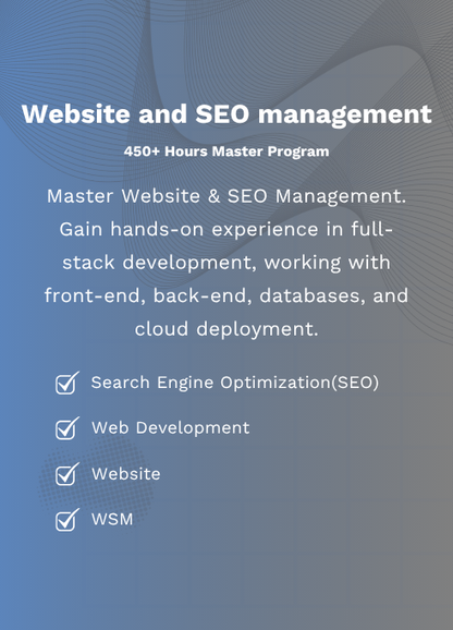 Program > Website and SEO management Master Program