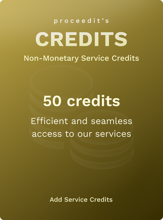 Credits > 50 proceedit Credits pack